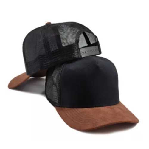 Boné TRUCKER em brim com aba em camurça Fecho Plástico-102430