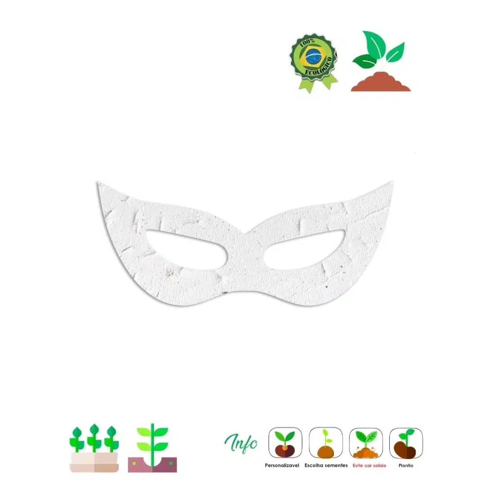 Máscara de Papel Semente 026-Máscara de Papel Semente 026