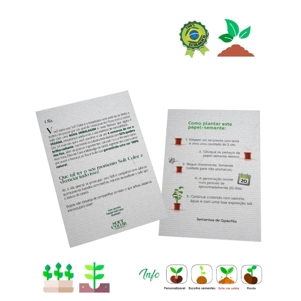 Papel Semente Convite 9 x 14 CM 064-0644