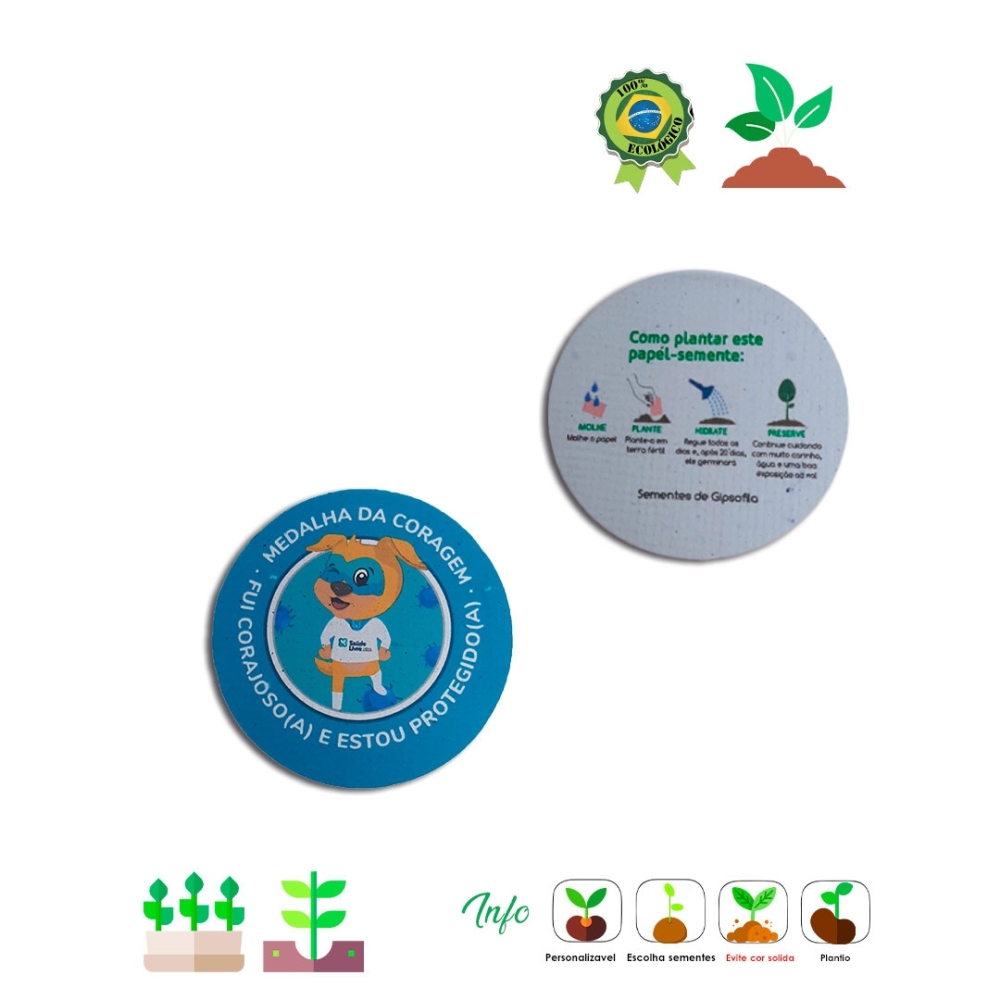 Tag de Papel Semente 6cm